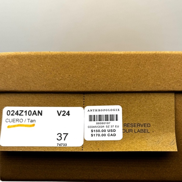 NIB BIBI LOU Anthropologie Flat Leather Toe Loop Sandals in Cedar/Tan Size 37 - Picture 10 of 12